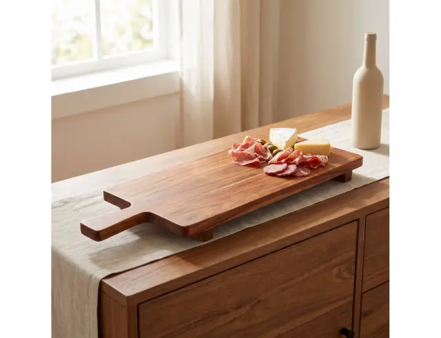 Δίσκος σερβιρίσματος Secret de Gourmet με λαβή - Ξύλο Ακακίας - 70x25x5cm 196493