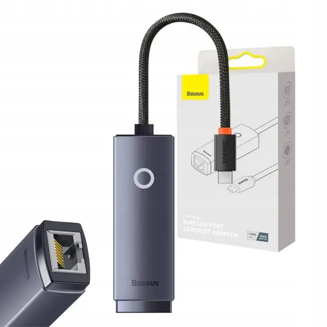 Baseus® Lite Series Αντάπτορας Δικτύου USB-C με Ενσύρματη Σύνδεση Gigabit Ethernet