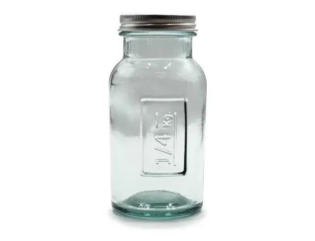 Δοχείο Τροφίμων Glass Drops με καπάκι (5291) Aπό ανακυκλωμένο γυαλί, Χωρητικότητας 250ml, Διαστάσεων Ø 6,5 x Υ 13,5 cm 5291 2