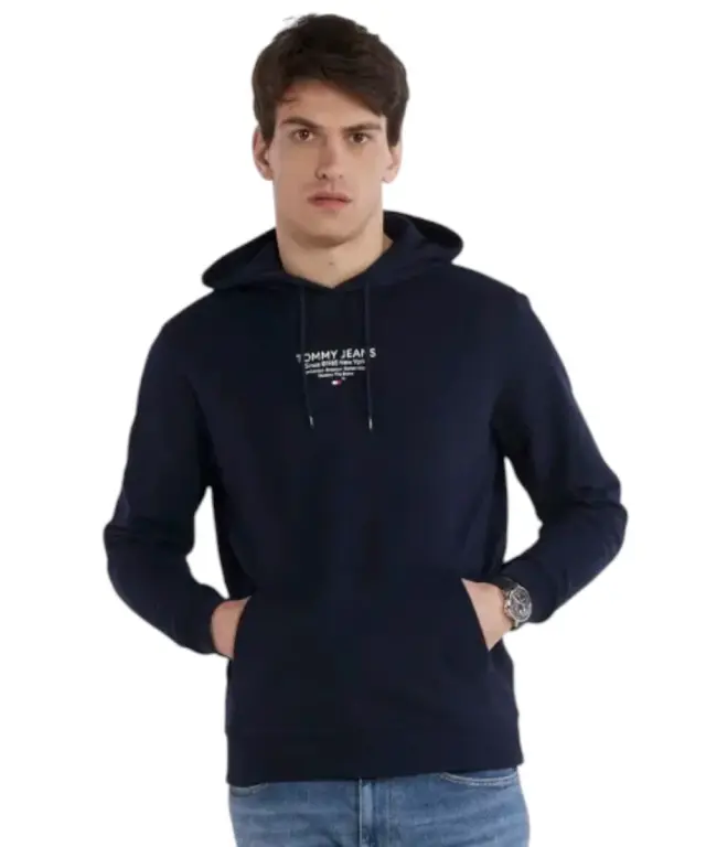 Tommy Hilfiger - Ανδρικό Φούτερ με Κουκούλα DM0DM18409-C1G Μπλε Σκούρο - 2XL