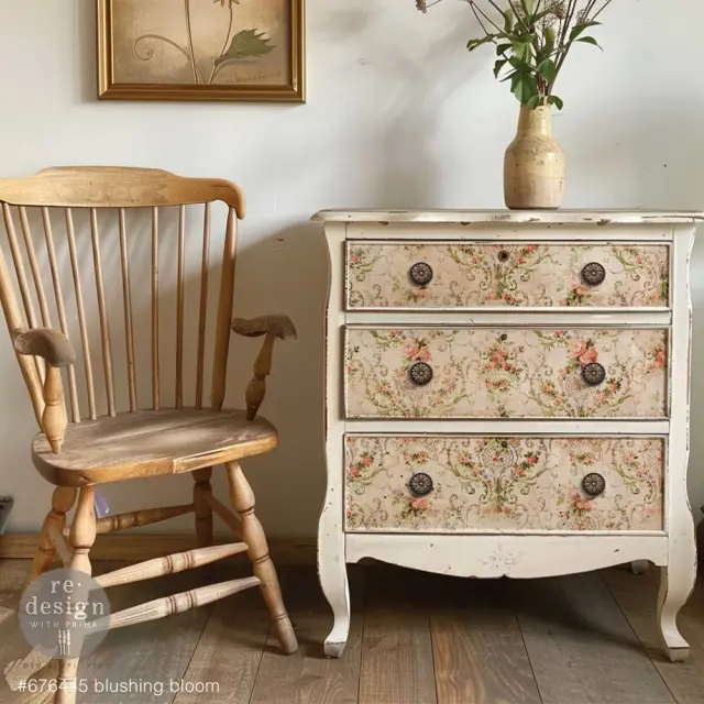 Decoupage Fiber Paper Prima Re-Design, Blushing Bloom, σετ 2 τεμ. 2