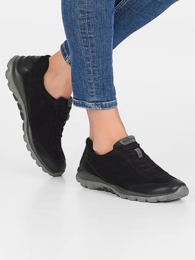 Gabor Sneakers Γυναικείο δέρμα Nubuck Μαύρο GAB/56965 47-SCHWARZ/ANTH 2