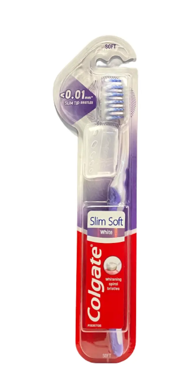 Colgate Slim Soft White 0.01mm, Οδοντόβουρτσα Μαλακή 1τμχ Μωβ