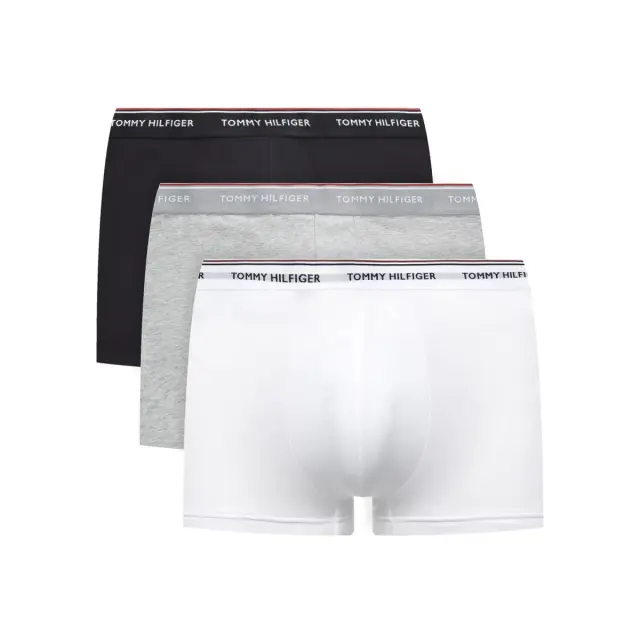 Tommy Hilfiger Ανδρικό Boxer Low Rise Trunk - Τριπλό Πακέτο, Χρώμα Μαύρο/Λευκό/Γκρι