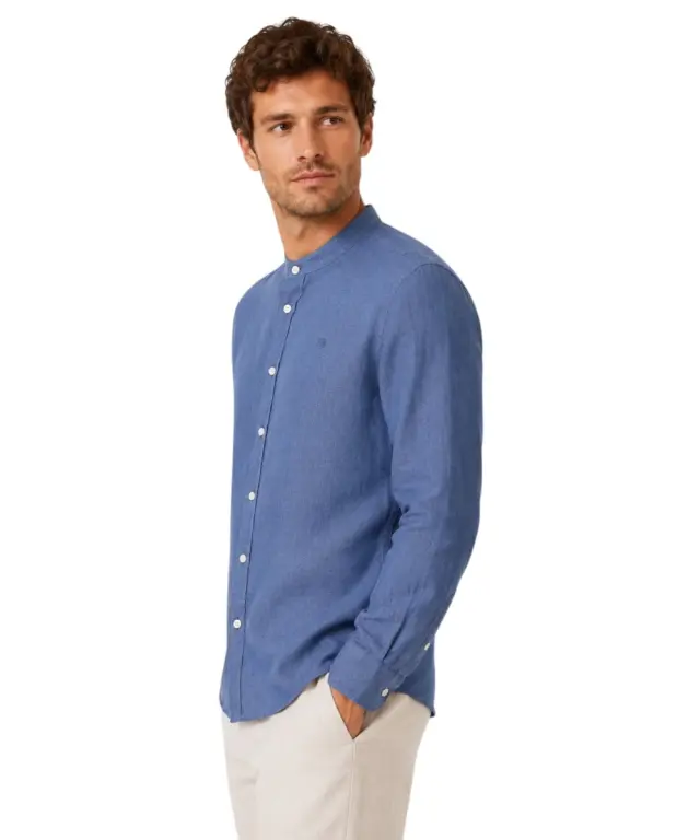 North Sails - Ανδρικό Μακρυμάνικο Πουκάμισο Mandarin Collar 664438-000-0787 Μπλε 2