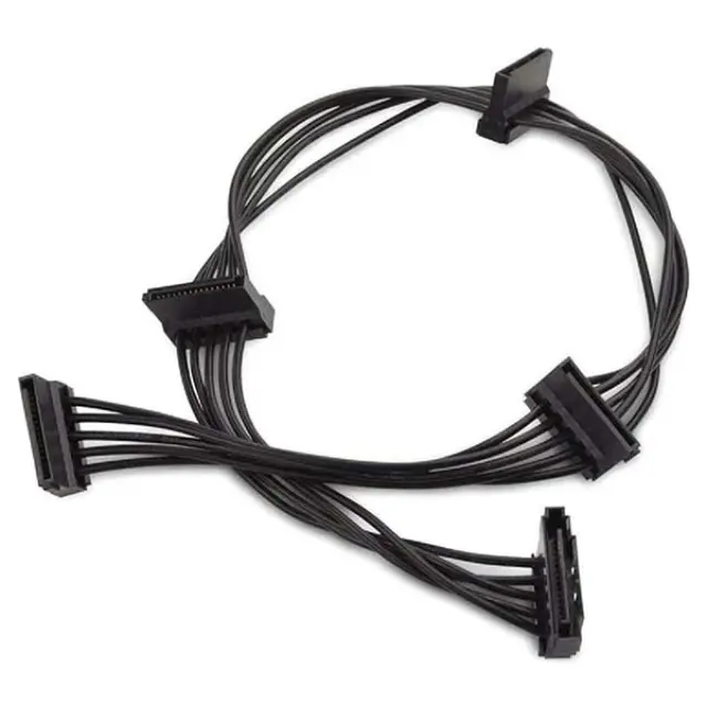 Powertech 15-Pin SATA Splitter Cable Black 0.4m (CAB-W038)