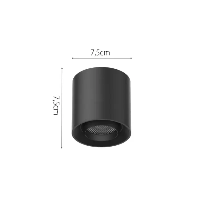 InLight Φωτιστικό LED 6W 3000K για Ultra-Thin μαγνητική ράγα σε μαύρη απόχρωση D:7,5cmX7,5cm (T03501-BL) 2