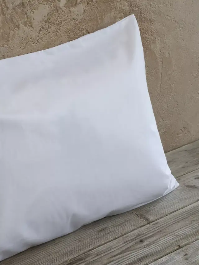 Μαξιλαροθήκη Polycotton, 144 T.C. Λευκό Μαξιλαροθήκη 52x73