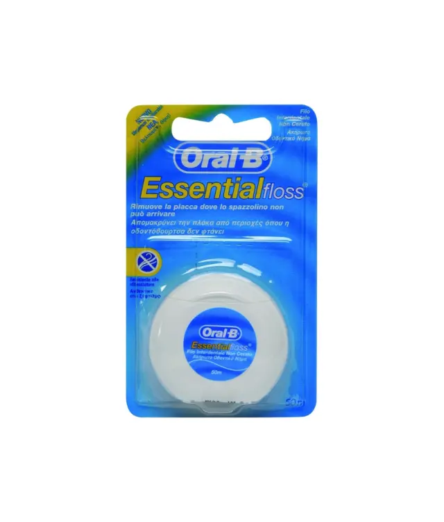 Oral-B Essential Floss Κερωμένο Οδοντικό Νήμα 50m