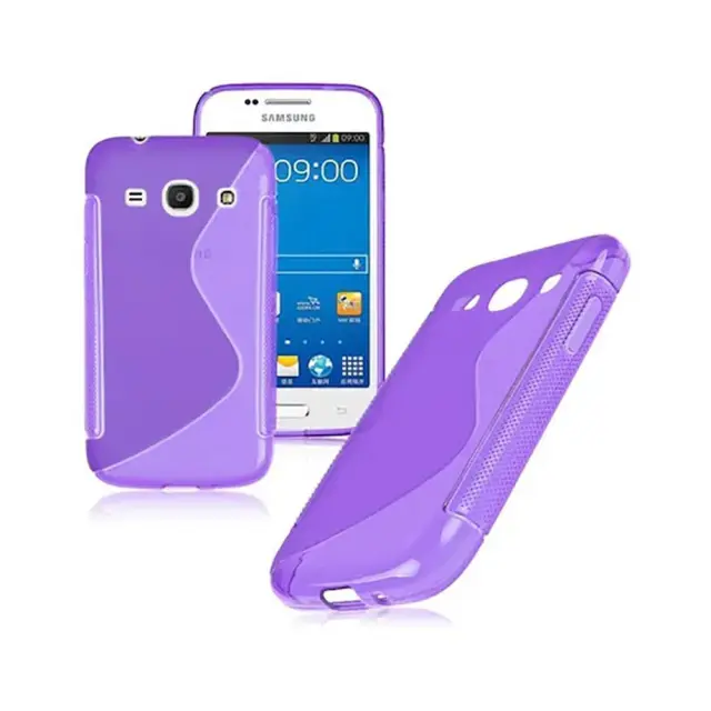 Θήκη Σιλικόνης S-Line Case Για Samsung Galaxy Core Plus Μωβ Διάφανη 2