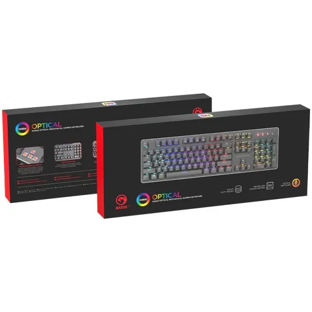 MARVO KG945 GAMING RGB ΜΗΧΑΝΙΚΟ ΟΠΤΙΚΟ ΠΛΗΚΤΡΟΛΟΓΙΟ, ΑΛΟΥΜΙΝΙΟΥ 3