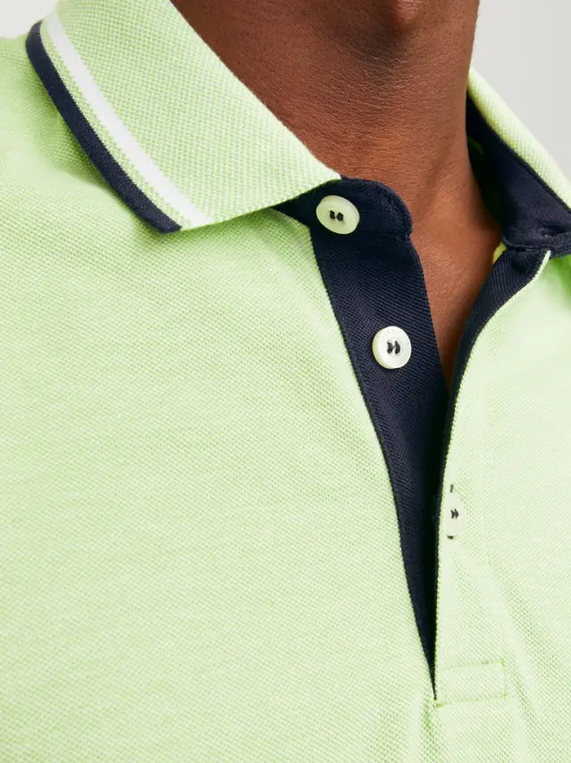 JJEPAULOS POLO SS NOOS Wild Lime