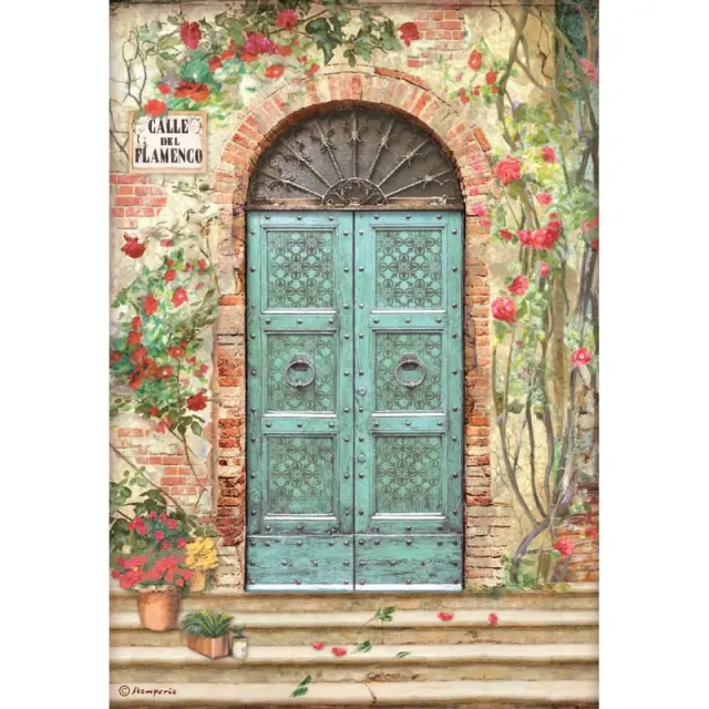 Ριζόχαρτο Stamperia 21x29cm, Desire, Calle de Flamenco