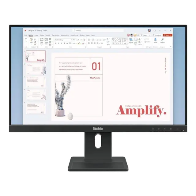 Lenovo ThinkVision E24-40 IPS Monitor 23.8" FHD 1920x1080 με Χρόνο Απόκρισης 4ms GTG