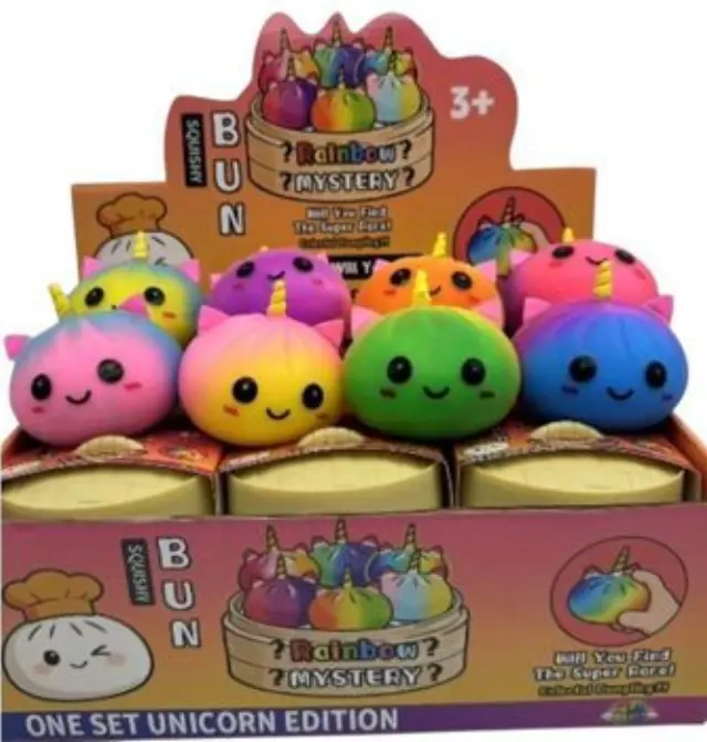 Squishy Dumpling Bun Rainbow Unicorn Edition Μεγάλο OEM 2