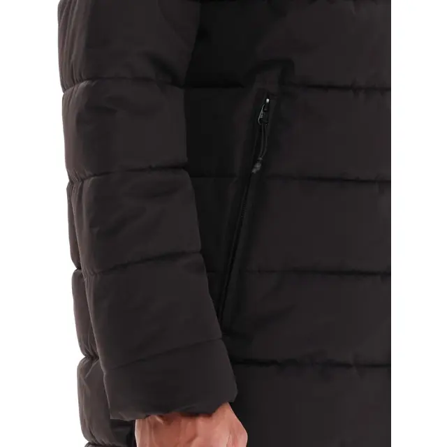 Emerson Long Puffer Jacket With Hood (232.EM10.86-Black) - Μαύρο 2