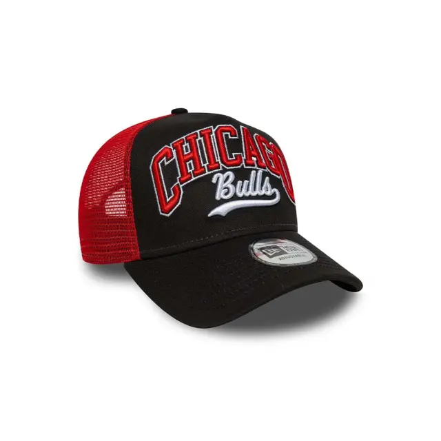 New Era Adult Script 9Forty E-Frame NBA Chicago Bulls Trucker Cap Μαύρο - Κόκκινο 60667566 (New Era) - One Size 3