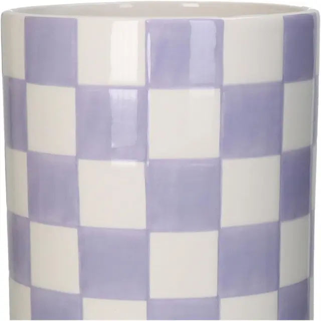Βάζο Σκακιέρα Λιλά Δολομίτης 13.9x13.9x25.2cm 3