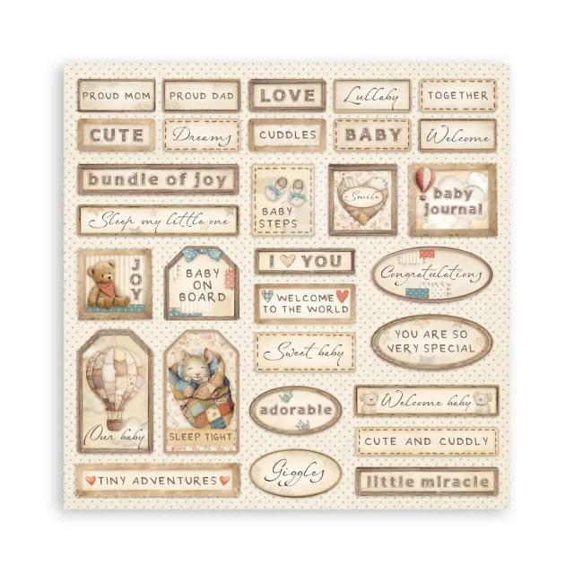 Χαρτιά scrapbooking Mini Pad 6τεμ, 30.5×30.5cm Stamperia, Baby 2