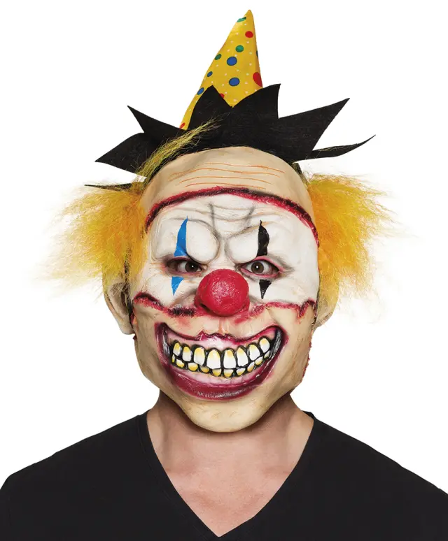 Αποκριάτικο Αξεσουάρ Μάσκα Latex Clown Τρόμου Με Μαλλιά (Bolland) (C-397551)