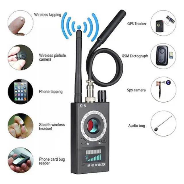 Ανιχνευτής Καμερών, Κοριών & GPS Tracker K18 1-8000MHz LS104957 3
