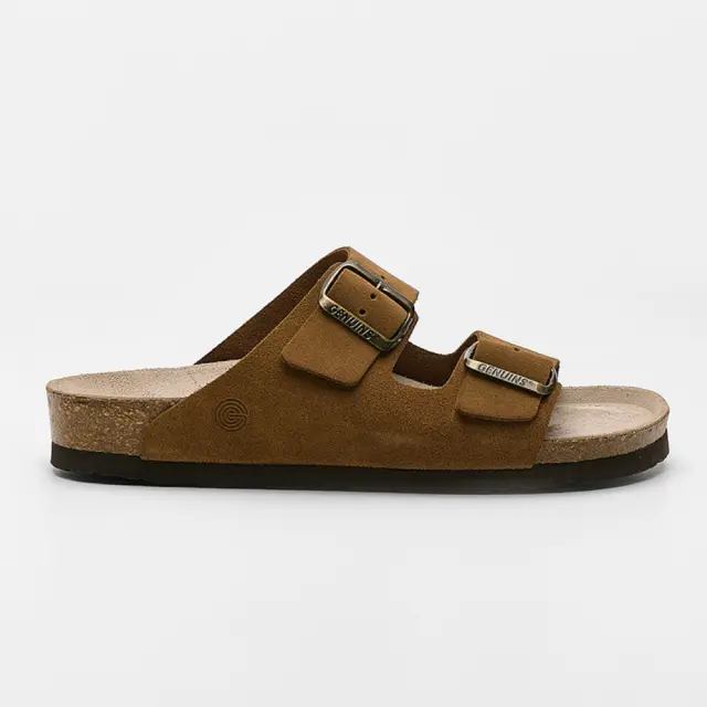 Genuins Παντόφλες Γυναικείο δέρμα Nubuck Καφέ GEN/HAWAII SUEDE G106557 MANDORL
