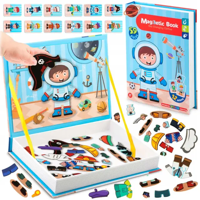 Ricokids Μαγνητικό παιχνίδι βιβλίο κατασκευών "Dress Up"