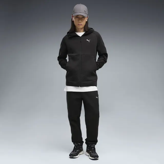 Puma Slim Elevated Full Zip Hoodie (693951-01) - Μαύρο 2