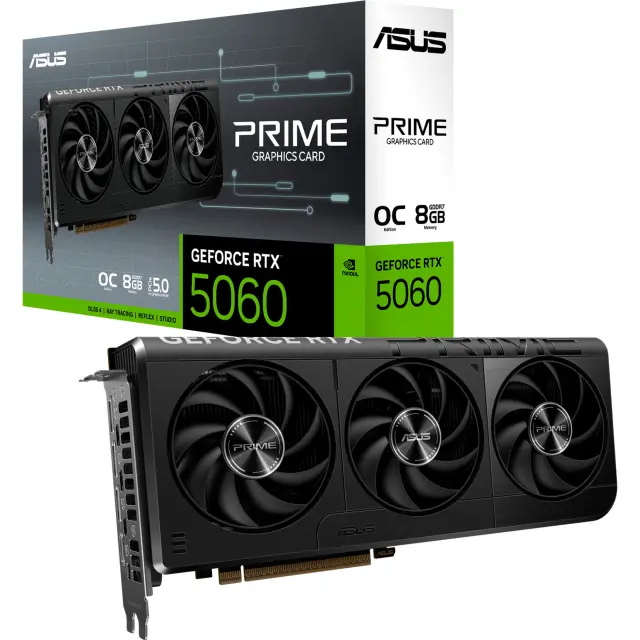 Asus GeForce RTX 5060 PRIME OC 8GB (DLSS 4, 3x DisplayPort, 1x HDMI 2.1)