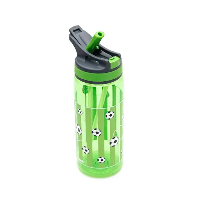 Yolo Παγούρι Tritan με Καλαμάκι 500ml Πράσινο Soccer (10501)