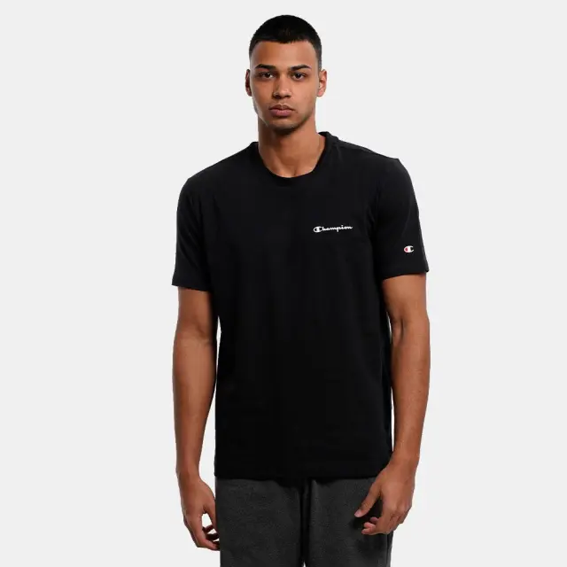 CHAMPION CREWNECK T-SHIRT ΜΠΛΟΥΖΑ ΑΝΔΡΙΚΗ BLACK