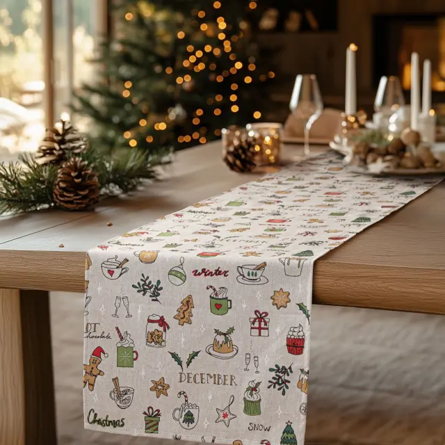 Beauty Home ΡΑΝΝΕΡ ΠΡΑΣΙΝΑ ΧΡΙΣΤΟΥΓΕΝΝΙΑΤΙΚΑ ΣΧΕΔΙΑ 32 cm x 1,5 m