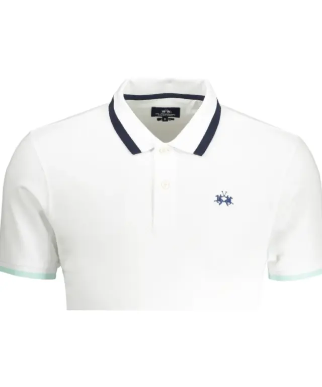 La Martina - Ανδρικό T-Shirt Polo YMP006-PK001-00001 Λευκό - 2XL 2