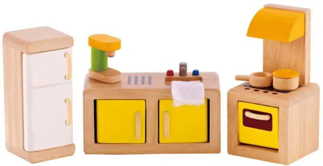 Hape Happy Family Kitchen Έπιπλα Κουζίνας - 7τμχ