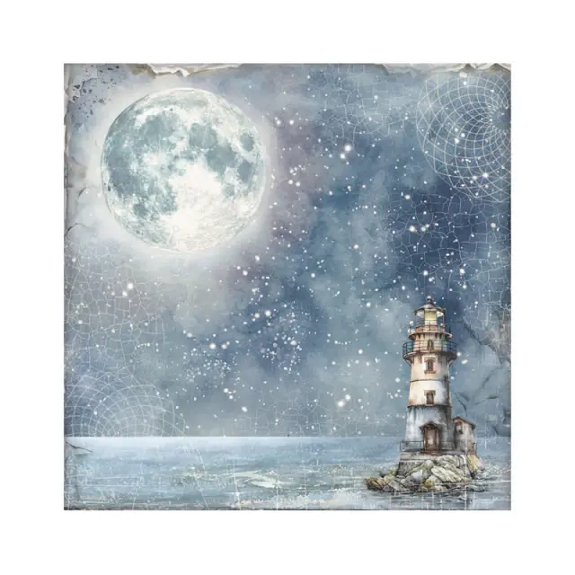 Τυπωμένο ύφασμα Stamperia, 30x30cm, 4 τεμ, Silent Sea 3
