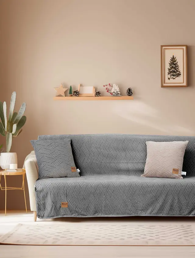 Ριχτάρι DESERT GREY MADI διθέσιου καναπέ: 180 x 250 εκ.