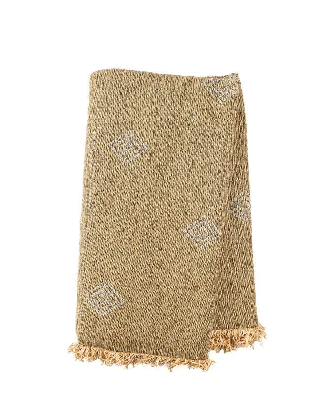 Ριχτάρι Σενίλ Ζακάρ Spira Beige Μονοθέσιο Sunshine