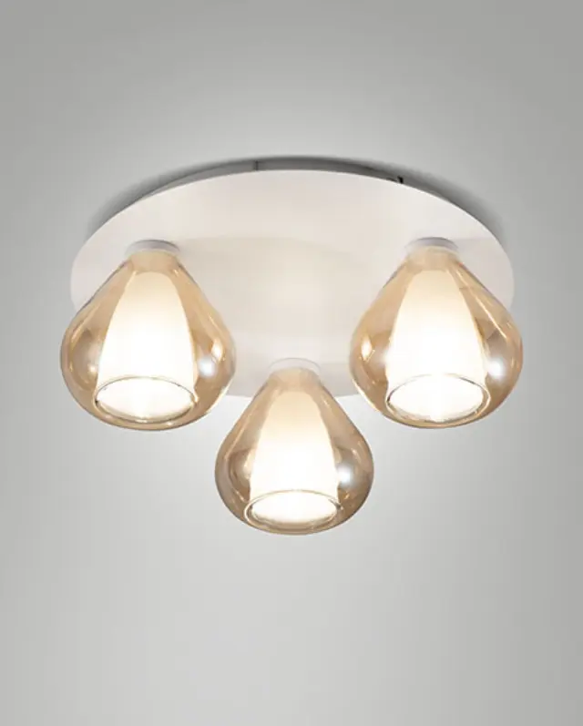 Lila 3481-65 φωτιστικό οροφής 3xE14 Μελί Άσπρο