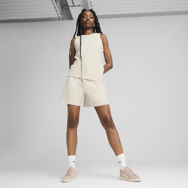 Puma HER High Waist Short 5in (685062-87) - Μπέζ - XS