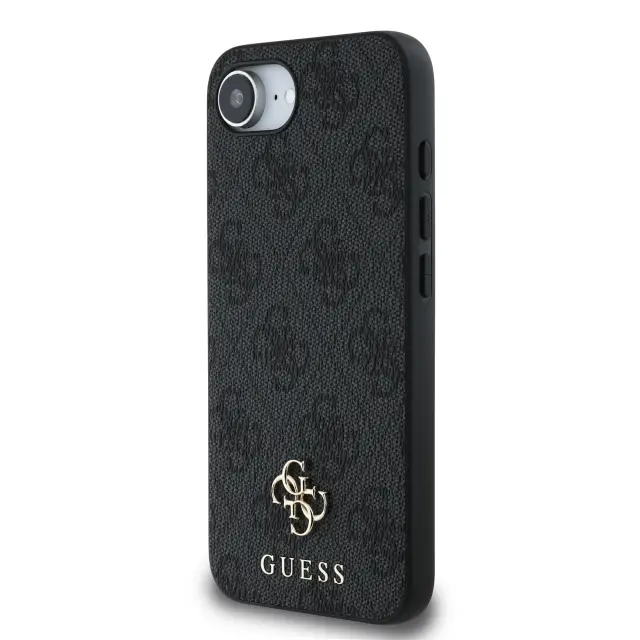 Guess PU 4G Small Metal Logo MagSafe Case for iPhone 16e/17e Grey 2