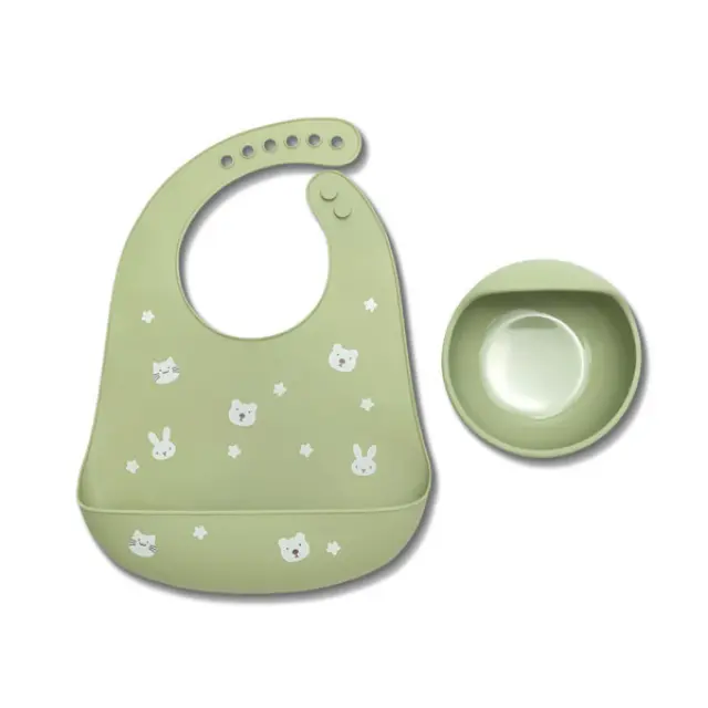 Lorelli Σετ Φαγητού Σιλικόνης 2τμχ. Natural Fresh Green 10230710004