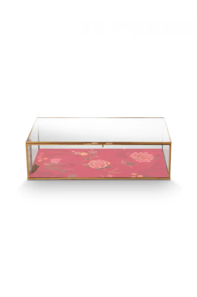 PIP STUDIO - ΓΥΑΛΙΝΟ ΑΠΟΘΗΚΕΥΤΗΚΟ ΚΟΥΤΙ BLOOMING TALES RED 33cm - One size