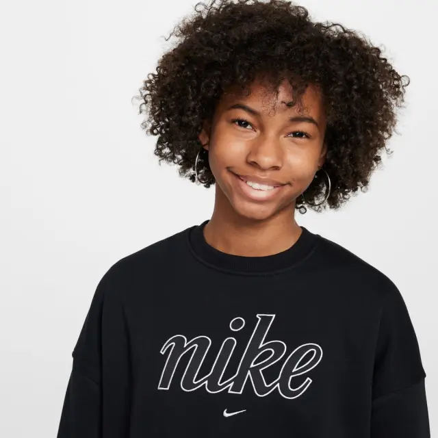 Nike Sportswear Fleece ΠΑΙΔΙΚΗ ΜΠΛΟΥΖΑ (FZ5566-010) - Μαύρο - XL 13-15 ετών 2
