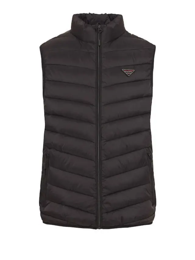 Funky Buddha Men Puffer Vest Black FBM010-001-01 - 3XL