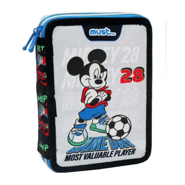 Must Disney Mickey Mouse, Game Day Σχολική Κασετίνα Διπλή Γεμάτη 15x21x5cm/ 0563023 (Must)
