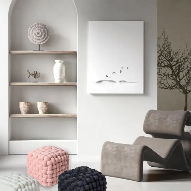 Πουφ διακοσμητικό 43x43x40cm Das Home 2271 2