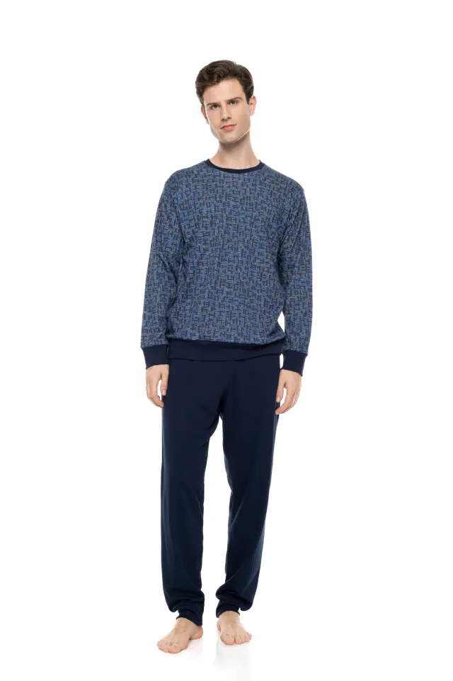Ulisse Pyjama Modern Plaid σετ ανδρική χειμερινή πυτζάμα W-M840-1 - M