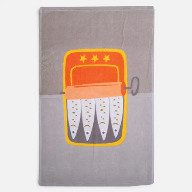 Ποτηρόπανο Βελουτέ Sardines 40x60 Nef Nef Homeware, 100% BAMBAKI - GREY (040988)