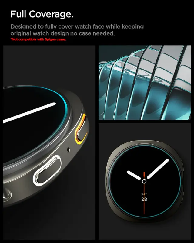 Spigen Glas.tr ”ez-fit” 2-pack Galaxy Watch 8 / 9 (44 Mm) Clear 2