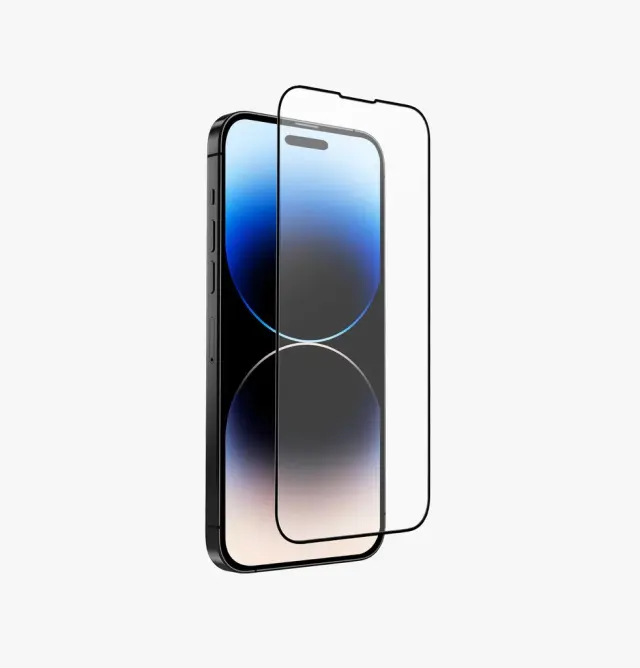 Matte Tempered Glass για iPhone 14 Pro- Black OEM